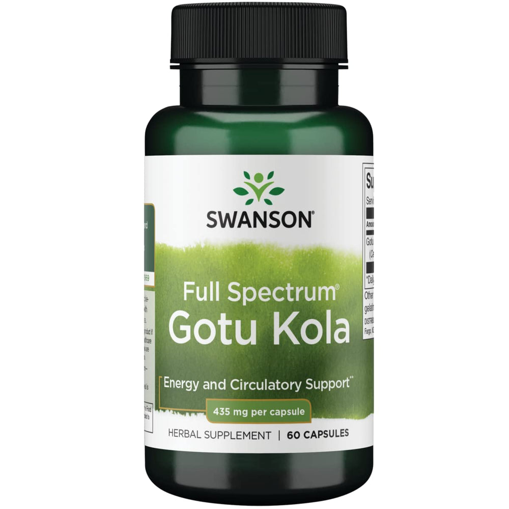 Swanson Gotu Kola bottle front showing the product for daily vascular support