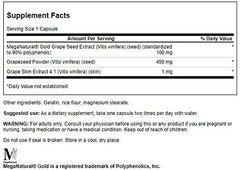 Capsules pouring from bottle to illustrate easy daily intake of grape seed extract