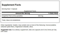 Swanson grapefruit peel capsules closeup for daily wellness and routine.