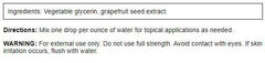 Swanson Grapefruit Seed Liquid Extract label highlights glycerin-based formula for versatile use in DIY skincare and cleansing