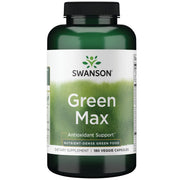 Swanson Greens Green MAX capsules bottle front for daily energy support