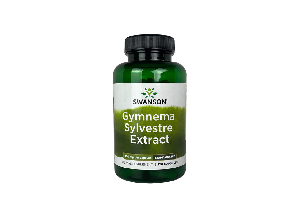Swanson gymnema sylvestre extract bottle close-up highlighting healthy choice support