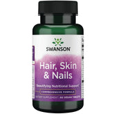 Swanson Hair Skin Nails 60 Tabs bottle with tabs, supporting daily beauty maintenance