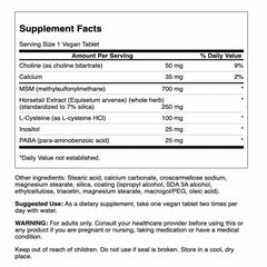 Swanson Hair Skin Nails tablets closeup, easy-to-take capsules for daily use