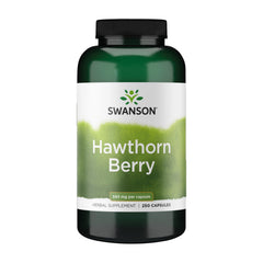 Swanson Hawthorn Berry bottle showing convenient daily antioxidant support