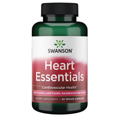 Swanson Heart Essentials bottle front for daily heart wellness support.