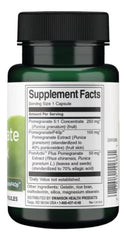 Swanson Herb Pomegranate Complex capsules close-up shows convenient daily supplement.