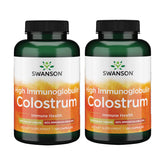 Swanson High Ig Colostrum 500mg bottle front view emphasizing immune support potential.