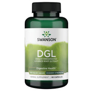 Swanson High Potency DGL licorice capsules ready for GI wellness support