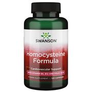 Swanson Homocysteine Formula bottle on white for daily support.
