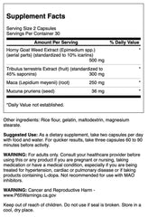 Swanson Horny Goat Weed Complex product label showing ingredients and dosage guidance