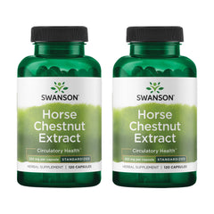Swanson Horse Chestnut bottle label close-up highlighting standardized aescin content