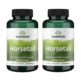 Swanson Horsetail bottle front showing hair, skin and nails support.