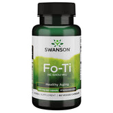 Swanson Fo-Ti Std 500mg bottle front view highlighting vegan capsules for daily wellness