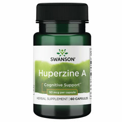 Swanson Huperzine A bottle promotes cognitive support.