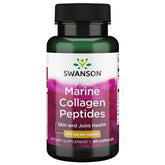 Swanson hydrolyzed fish collagen Type I capsules bottle front promotes convenient daily joint support.