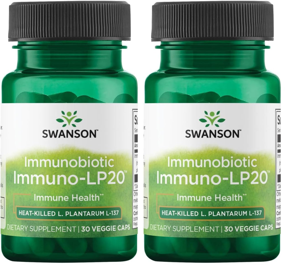 Swanson Immunobiotic Immuno-Lp20 bottle front — vegetarian capsules for immune support
