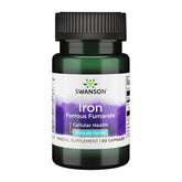 Swanson Iron bottle label showing daily energy support potential.