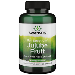 Swanson Jujube Fruit bottle front showing natural herbal supplement for daily calm