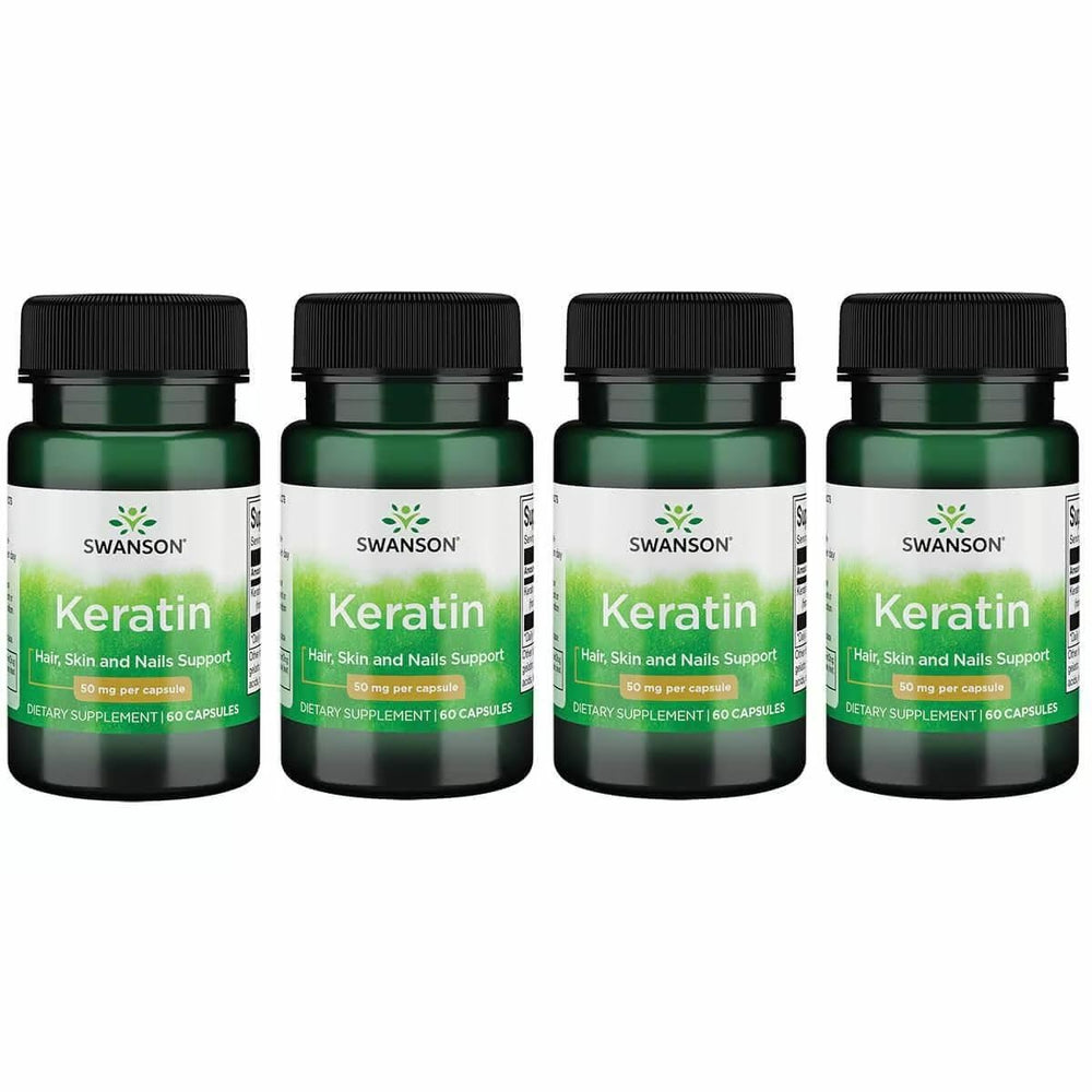 Swanson Keratin from Tibetan Wool bottle with capsules for joint and tissue support.