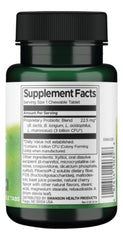 Swanson Kids Probiotic Natural Cherry chewables shown with 3 billion CFU per tablet for daily support