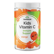 Swanson Kids Vitamin C Gummies orange bottle on shelf, a convenient immune-support option for kids