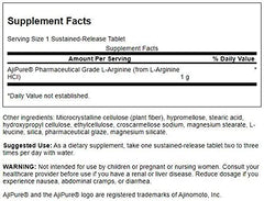 Swanson L-Arginine Sustained Release AJI tablets ready for daily dosing
