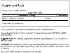 Swanson L-Citrulline capsules close-up highlights 850 mg per capsule.