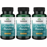 Swanson L-Citrulline Malate bottle front with clear branding for energy support