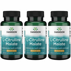 Swanson L-Citrulline Malate bottle front with clear branding for energy support