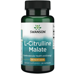 Swanson L-Citrulline Malate bottle front showing natural energy support for workouts