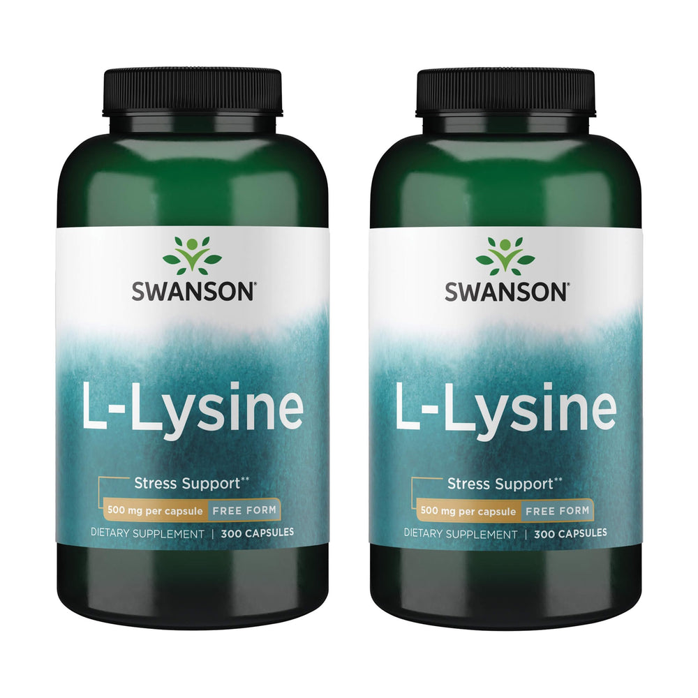 Swanson L-Lysine bottle front for everyday stress support on the go