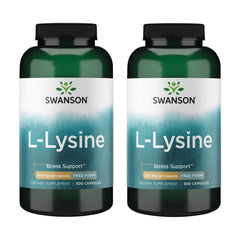 Swanson L-Lysine bottle front for everyday stress support on the go