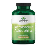 Swanson Lactobacillus Acidophilus botella frontal para apoyo diario de la digestión
