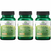 Swanson Lactobacillus Rhamnosus with FOS bottle — supports gut balance and travel-friendly probiotic routine.