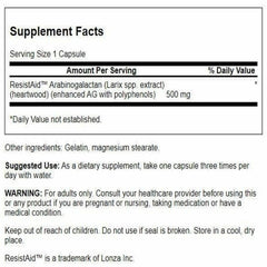 Close-up of Swanson Larch Arabinogalactan capsules for easy daily intake
