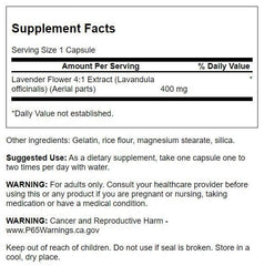 Swanson Lavender Flower capsules pack for daily mood balance