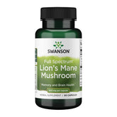 Swanson Lion's Mane capsules in bottle front view for daily use