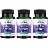 Swanson Lithium Orotate bottle with capsules for mood and daily wellness.