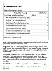 Swanson Liver Tone label-closeup shows vegan non-GMO ingredients