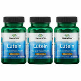 Swanson Lutein softgel bottle with 40 mg lutein for macular support.