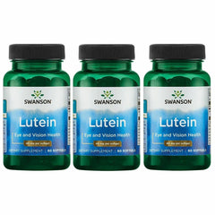 Swanson Lutein softgel bottle with 40 mg lutein for macular support.