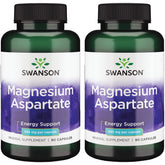 Swanson Magnesium Aspartate 685 mg bottle with 90 capsules for daily energy support