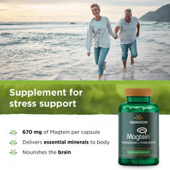 Swanson Magnesium L-Threonate capsules inside suggest easy daily supplementation