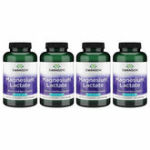 Swanson Magnesium Lactate bottle with capsules ready for daily use
