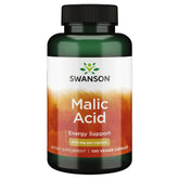 Swanson Malic Acid bottle front view for natural energy support