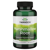 Swanson Marshmallow Root bottle pour illustrating respiratory comfort and everyday use