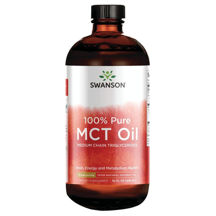 Swanson MCT Oil bottle pour for quick energy during daily activities