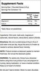 Swanson Mellow Magnesium powder orange pour demonstrates convenient daily use for energy.