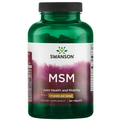 Swanson MSM 1500 mg bottle front for joint support and mobility